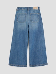 River Island Blue Girls Pocket Front Wide Leg Jeans - Image 2 of 4
