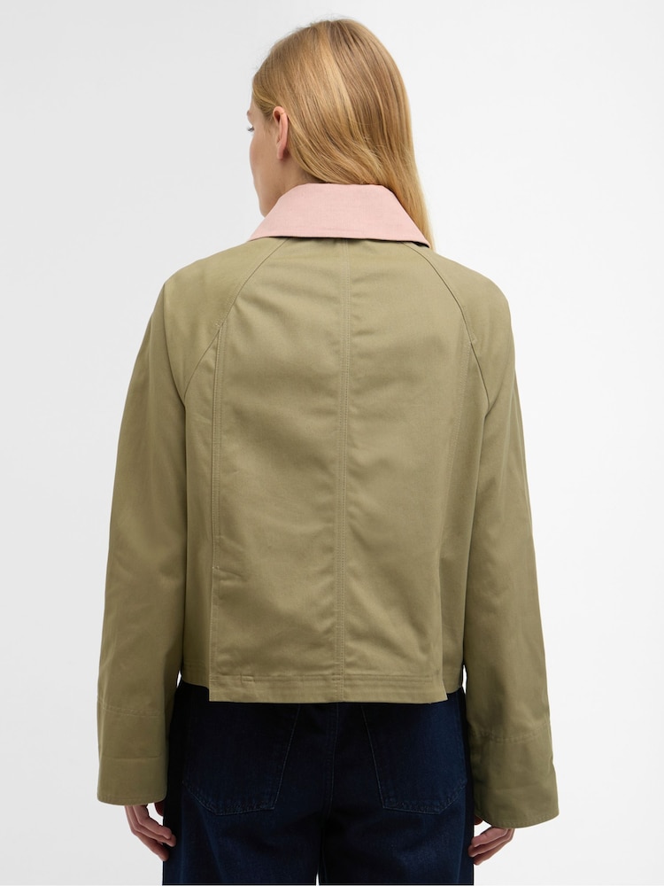 Barbour® Green Cropped Beadnell Casual Jacket - Image 2 of 9