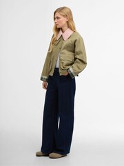 Barbour® Green Cropped Beadnell Casual Jacket - Image 3 of 9