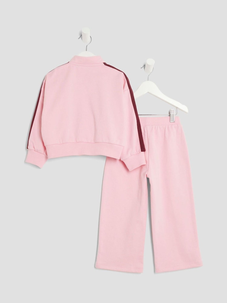 River Island Pink Girls Frill Tracksuits Set - Image 2 of 5