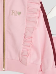 River Island Pink Girls Frill Tracksuits Set - Image 4 of 5