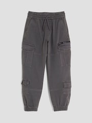 River Island Grey Boys Cargo Trousers - Image 1 of 8