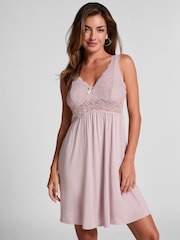 Hunkemoller Purple Nova Jersey Slip Dress - Image 1 of 5