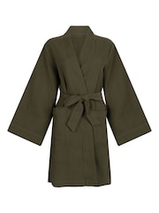 Hunkemöller Green Waffle Bathrobe - Image 1 of 2