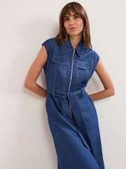 Phase Eight Blue Luiza Denim Dress - Image 4 of 7