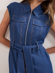 Phase Eight Blue Luiza Denim Dress - Image 6 of 7