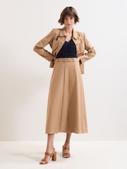 Phase Eight Brown Rochelle Midi Skirt - Image 5 of 6