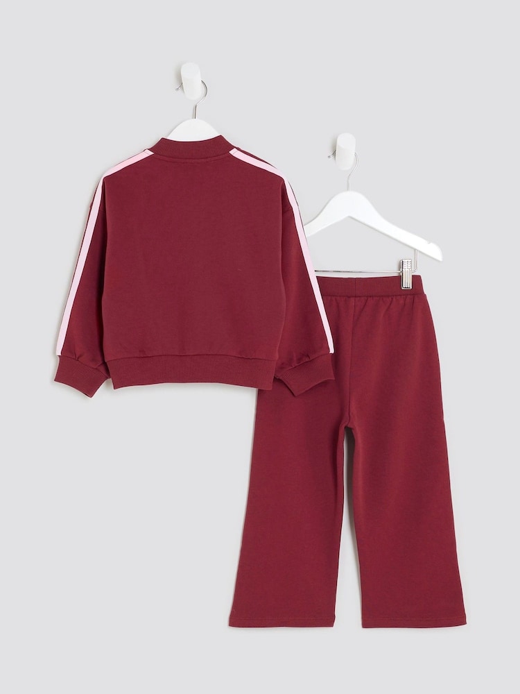 River Island Red Girls Frill Tracksuits Set - Image 2 of 5