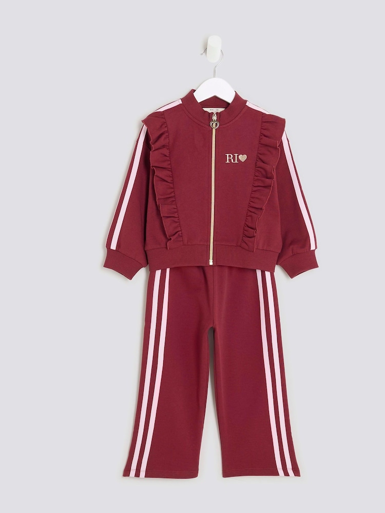 River Island Red Girls Frill Tracksuits Set - Image 5 of 5