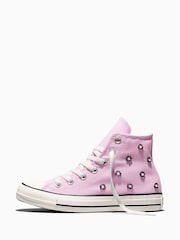 Converse Pink Chuck Taylor Beads High Trainers - Image 2 of 8