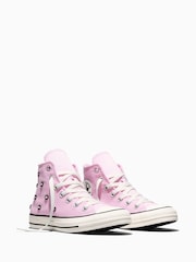 Converse Pink Chuck Taylor Beads High Trainers - Image 3 of 8