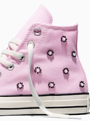 Converse Pink Chuck Taylor Beads High Trainers - Image 7 of 8