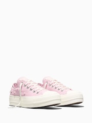 Converse Pink Chuck Taylor Lift Platform Beaded Low Trainers - Image 5 of 7
