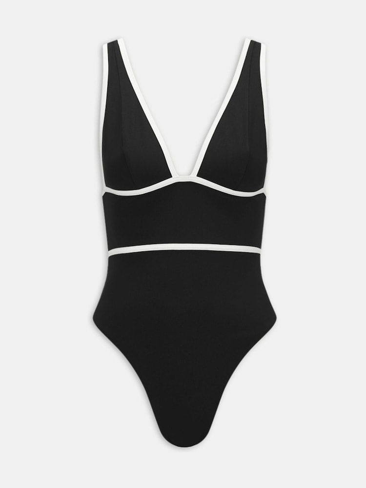 TALA Black Contrast Plunge Swimsuit - Image 3 of 3 TALA Black Contrast Plunge Swimsuit - Image 3 of 3