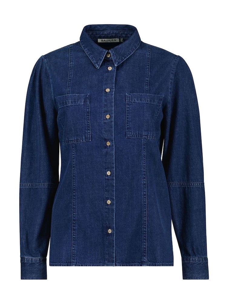 Baukjen Mid Indigo Damaris Denim Shirt - Image 4 of 4 Baukjen Mid Indigo Damaris Denim Shirt - Image 4 of 4