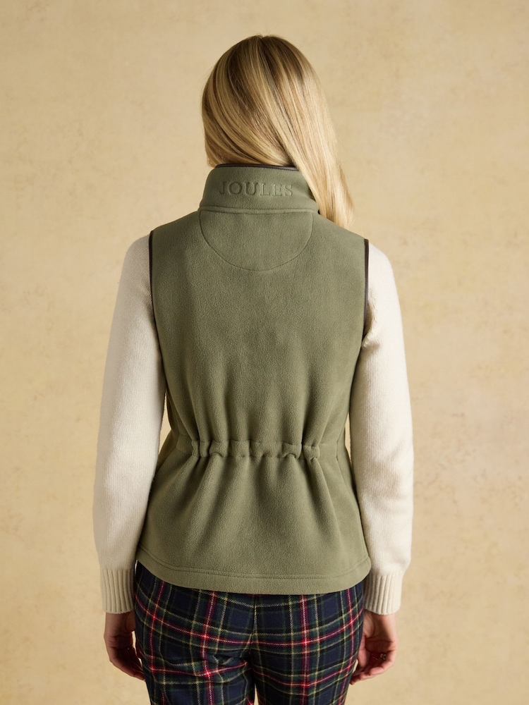 Joules Heritage Light Green Fleece Gilet - Image 2 of 10