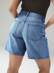 中蓝 - Hourglass Bermuda Jort Shorts - 8的图像5｝