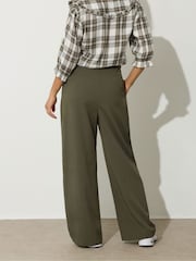 PixieGirl Petite Green Paper Bag Tie Wide Leg Trousers - Image 3 of 5