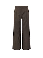 PixieGirl Petite Brown Side Stripe Wide Leg Trousers - Image 5 of 5