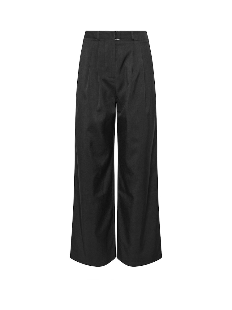 أسود - PixieGirl Petite Buckle Belt Wide Leg Trousers - صورة 5 من 5 أسود - PixieGirl Petite Buckle Belt Wide Leg Trousers - صورة 5 من 5