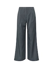 PixieGirl Petite Grey Side Stripe Wide Leg Trousers - Image 2 of 2