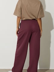 PixieGirl Petite Red Paper Bag Tie Wide Leg Trousers - Image 3 of 5