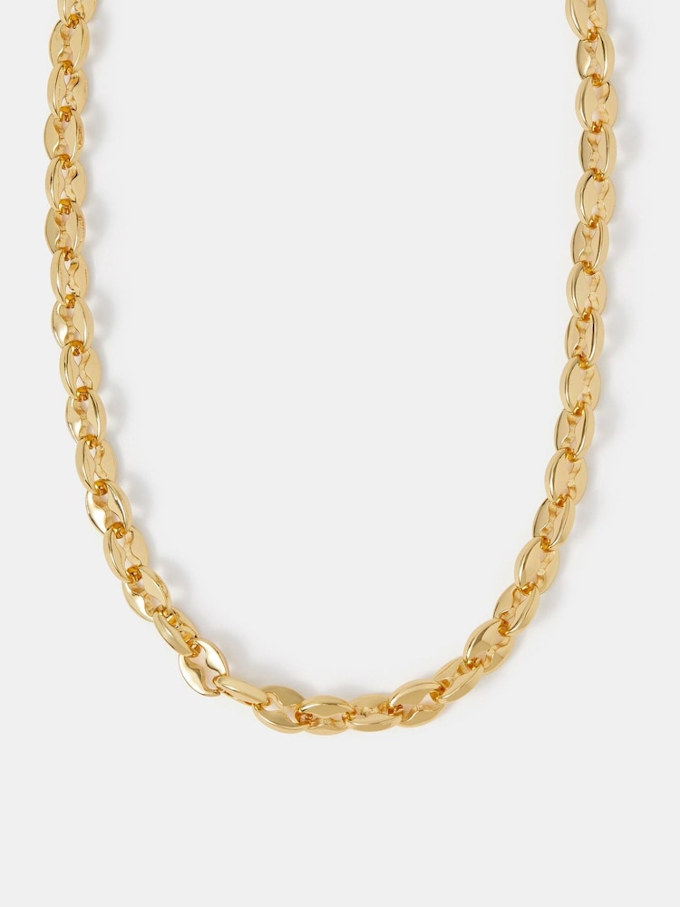 Accessorize 14ct Gold Chunky Link Chain Necklace - Image 1 of 1 Accessorize 14ct Gold Chunky Link Chain Necklace - Image 1 of 1