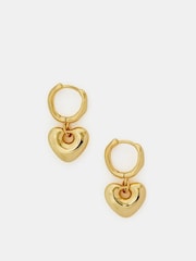 Accessorize Heart Huggie Hoop Earrings - Imagen 1 de 3