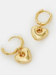 Accessorize Heart Huggie Hoop Earrings - Imagen 2 de 3