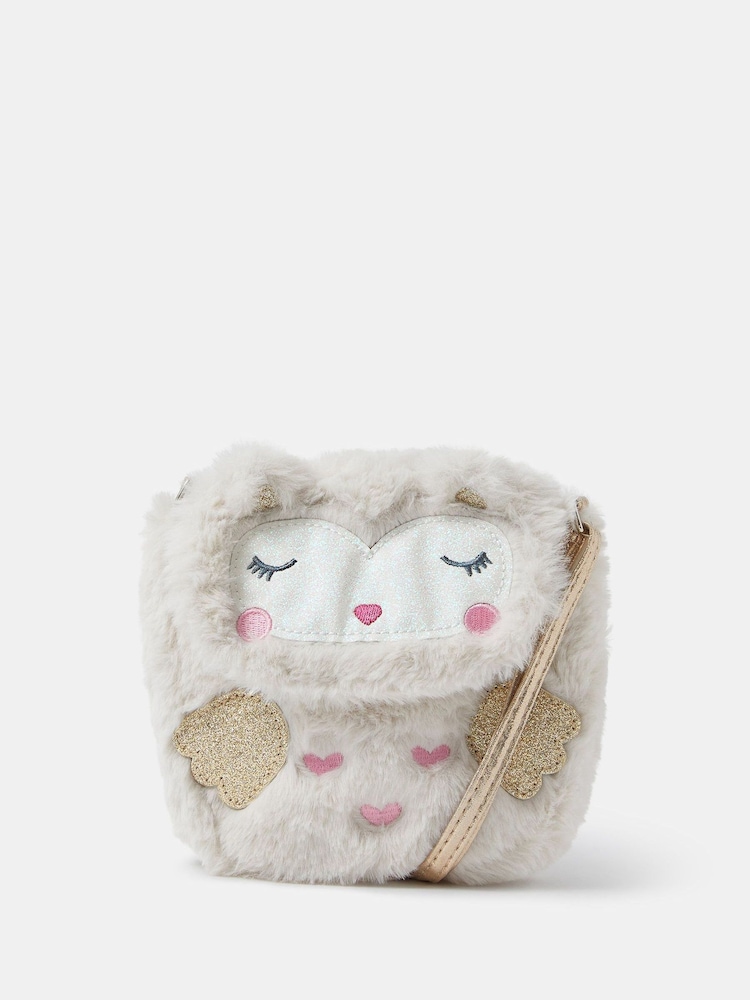 Angels By Accessorize Natural Girls Owl Cross-Body Bag - Image 1 of 4 Angels By Accessorize Natural Girls Owl Cross-Body Bag - Image 1 of 4