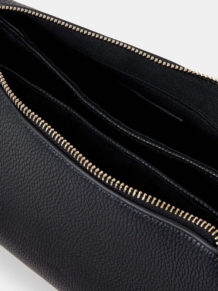 Accessorize Black Webbing Strap Suedette Cross-Body Bag - Image 4 of 4