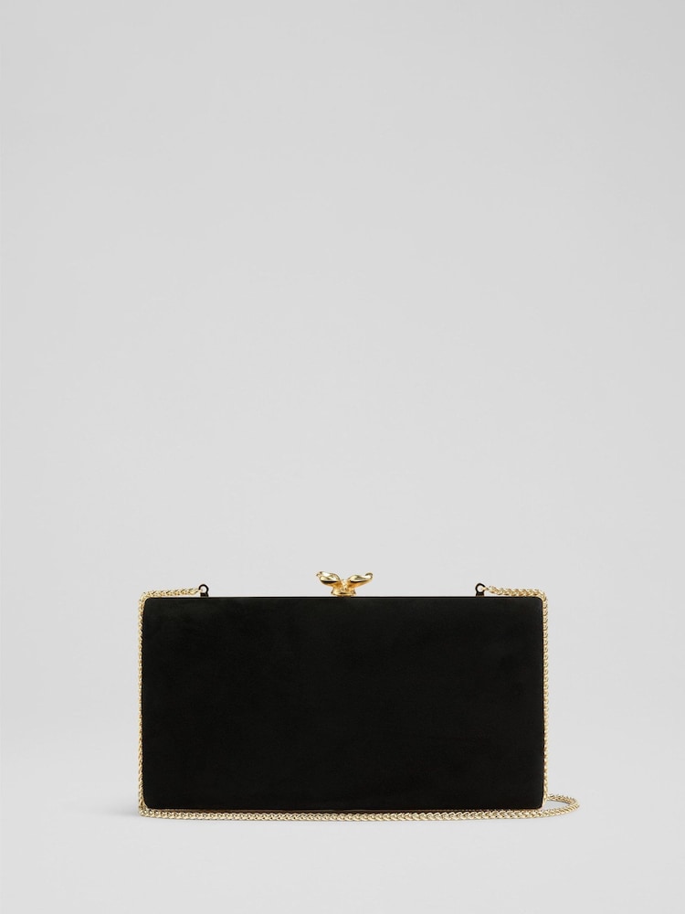 LK Bennett Black Olivia Croc Effect Oloid Tote Bag - Image 1 of 3 LK Bennett Black Olivia Croc Effect Oloid Tote Bag - Image 1 of 3