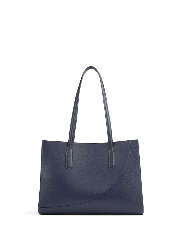 LK Bennett Blue Olivia Tote Bag - Image 2 of 3 LK Bennett Blue Olivia Tote Bag - Image 2 of 3