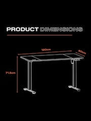 X Rocker Black Ascend Height Adjustable Desk - Image 5 of 5