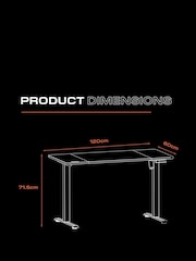 X Rocker Black Ascend Height Adjustable Desk - Image 6 of 6