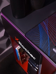 X Rocker Red Carbon Tek Desk With Wireless Charging And Neo Fibre LED - Image 4 of 6