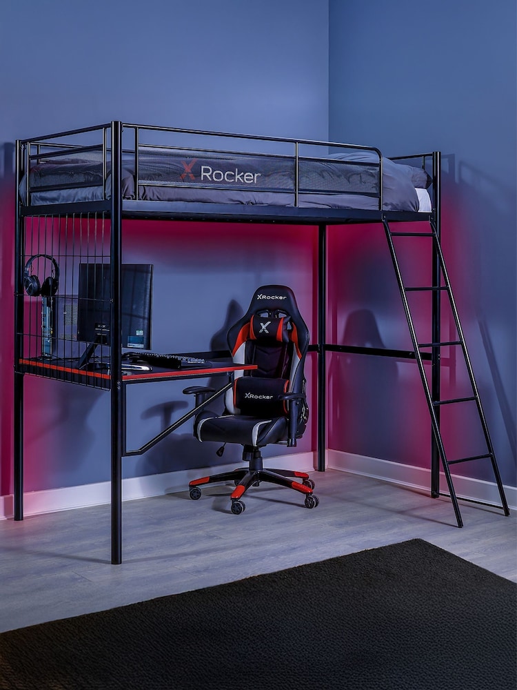 X Rocker Black Icarus XL Gaming High Sleeper With Desk - Image 1 of 6