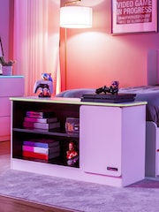 X Rocker White Carbon-Tek TV Media Cabinet With Neo Fibre - Image 2 of 6
