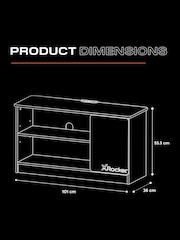 X Rocker White Carbon-Tek TV Media Cabinet With Neo Fibre - Image 6 of 6