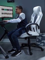 X Rocker White Maverick Height Adjustable Office Gaming Chair With Natural Lumbar Support - Image 2 of 6