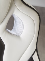 X Rocker White Maverick Height Adjustable Office Gaming Chair With Natural Lumbar Support - Image 4 of 6