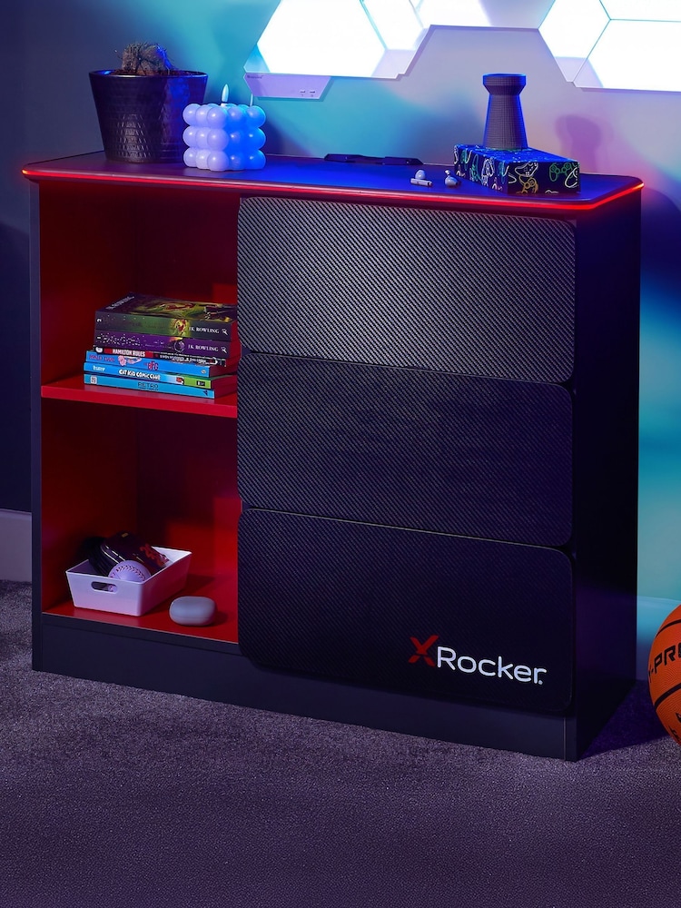 X Rocker Red Carbon Tek Chest Of Drawers - Image 1 of 6