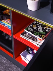 X Rocker Red Carbon Tek TV Media Cabinet With Neo Fibre - Image 3 of 6