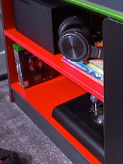 X Rocker Red Carbon Tek TV Media Cabinet With Neo Fibre - Image 4 of 6
