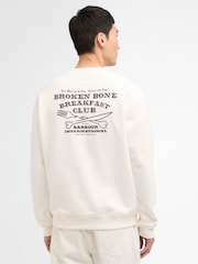 Barbour® International White Staithes Graphic Sweatshirt - Image 2 of 7