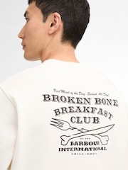 Barbour® International White Staithes Graphic Sweatshirt - Image 5 of 7