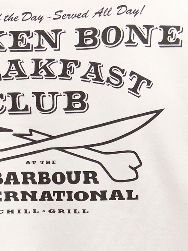 Barbour® International White Staithes Graphic Sweatshirt - Image 7 of 7