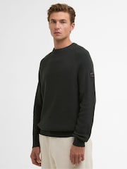 Barbour® International Green Monmouth Crew Jumper - Image 1 of 6
