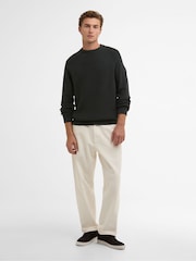 Barbour® International Green Monmouth Crew Jumper - Image 3 of 6