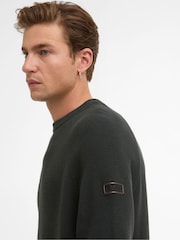 Barbour® International Green Monmouth Crew Jumper - Image 4 of 6